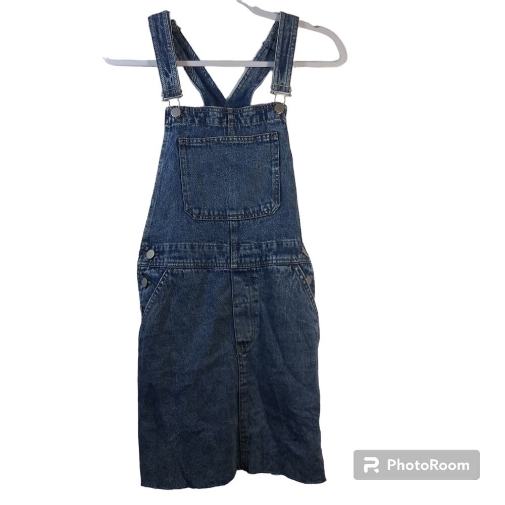 H&M Divided Denim Overall Dress Simple Casual Size 4